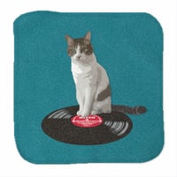 またたびロックンロール　猫とレコード　ハンドタオル