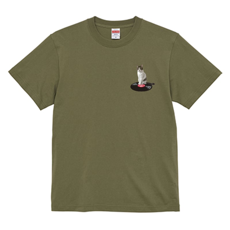 またたびロックンロール 猫とレコード Tシャツ | MATATABI GARAGE