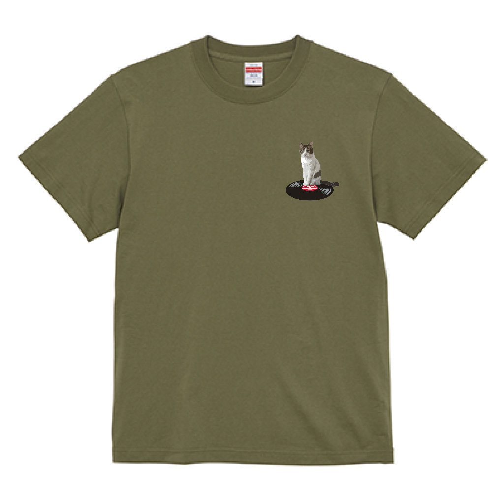 またたびロックンロール 猫とレコード Tシャツ | MATATABI GARAGE