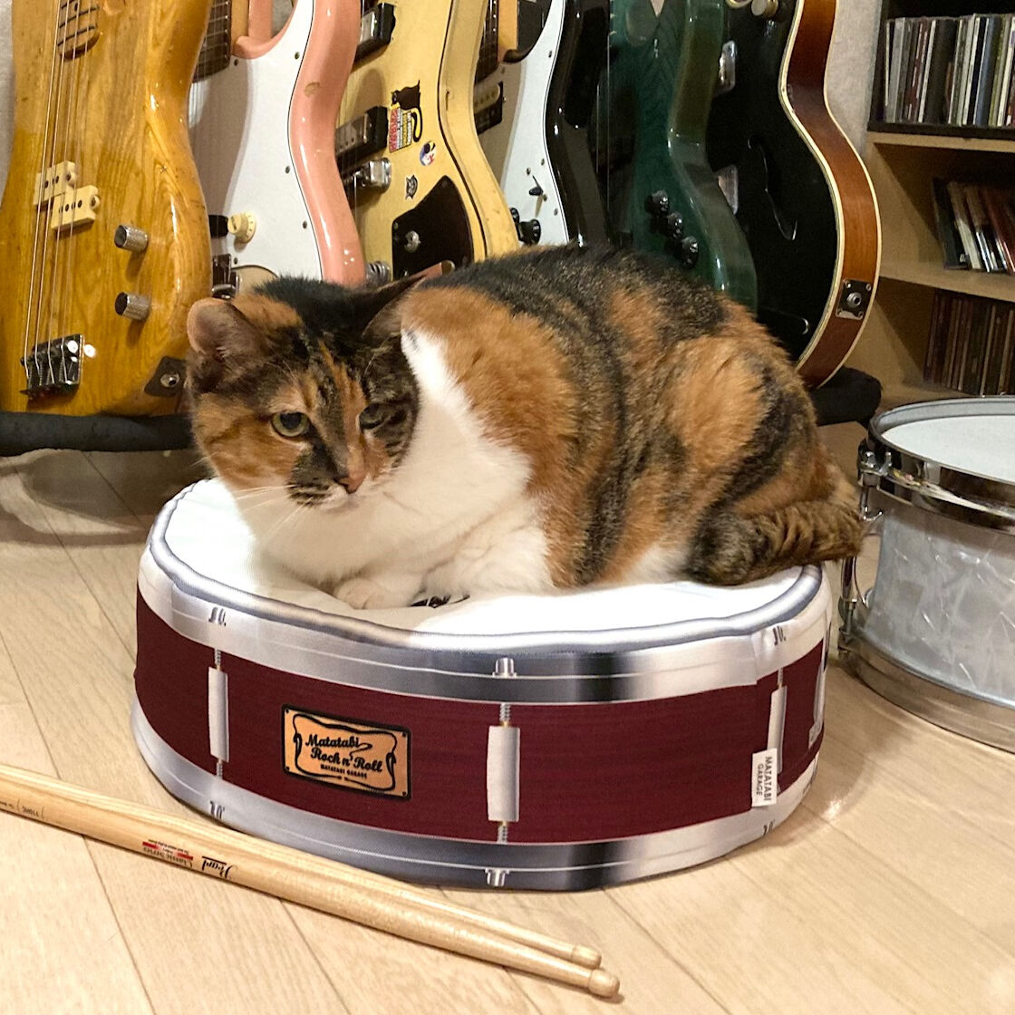 またたびロックンロール スネアドラム（クッション） | MATATABI GARAGE