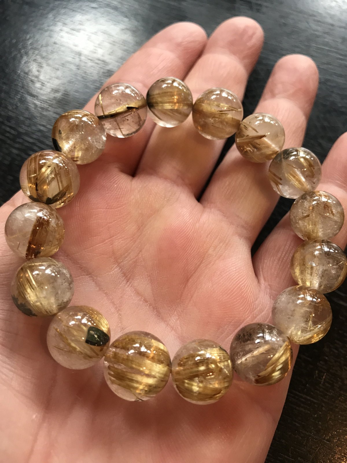 太陽花タイチンルチル　ルチルぎっしり　プレミアム天然水晶　約11.3±0.4ミリ 太陽花タイチンルチル ルチルぎっしり プレミアム天然水晶 約