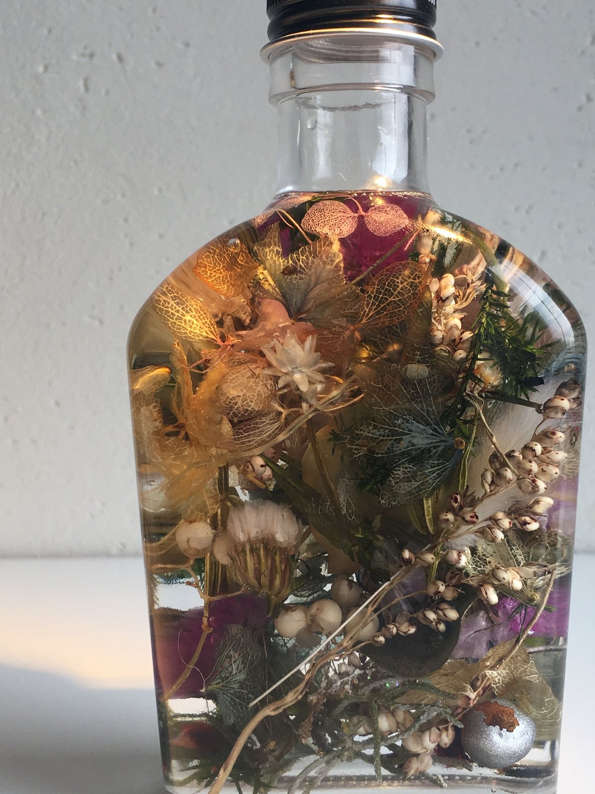 ◇ハーバリウム ＃163 アストランティアいっぱいのbottle:・' ◇ハー