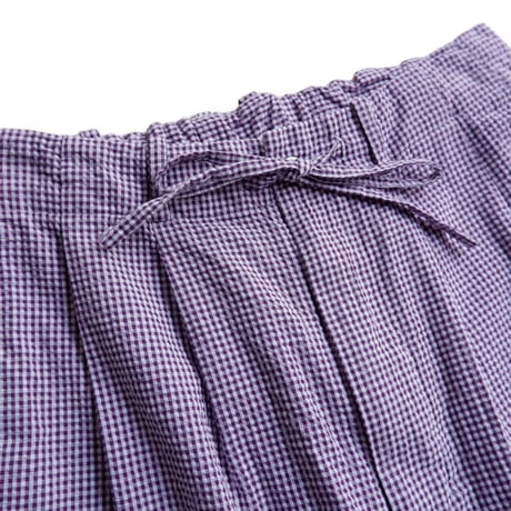 catta(カッタ)/BAGS EASY SHORT PANTS-SEERSUCKER GINGHAM/PURPLE
