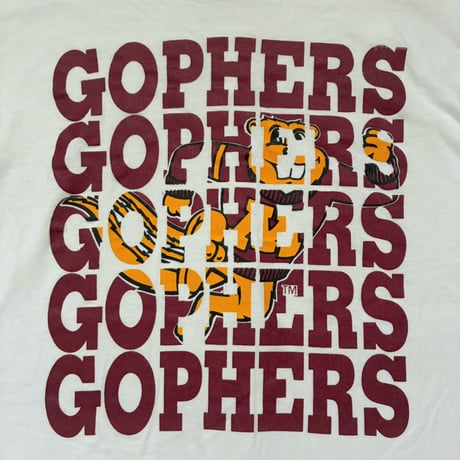 【From USA】old/vintage「GOPHERS 」Print Tee / used / 古着