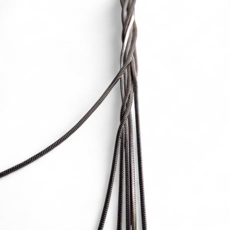 【NEW SELECT】６chain twist silver long necklace