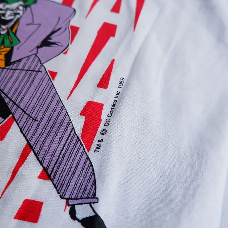 VINTAGE ヴィンテージ 90s VINTAGE DCコミックス JORKER Movie Tee ジョーカー ムービープリント半袖Tシャツ ネイビー 半袖Tシャツ