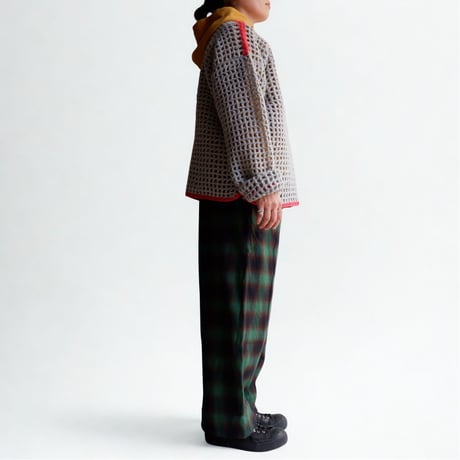 TIGRE BROCANTE (ティグルブロカンテ)/Net Work Knit Venice Sweater/ライトグレー-M(ユニセックス)