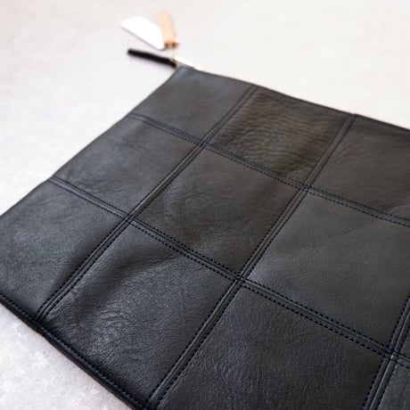 yes crafts/SQUARE POUCH-（L） / スクエア ポーチL/navy