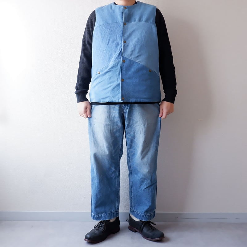 Nasngwam(ナスングワム)/ LONESTAR VEST/denim/size:M |