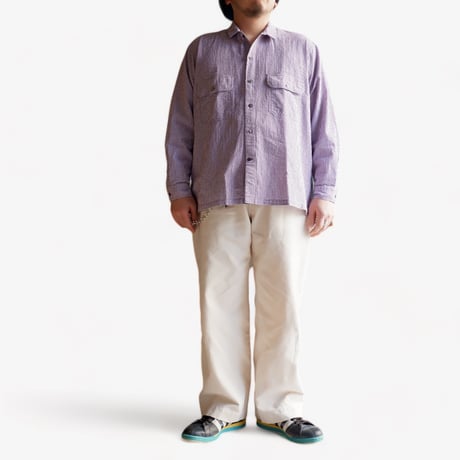 catta(カッタ)/W POCKET SHIRT-SUCKER GINGHAM/PURPLE