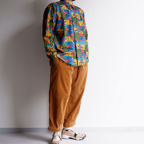 TIGRE BROCANTE (ティグルブロカンテ)/メキシコネルレギュラー長袖シャツ/グリーン