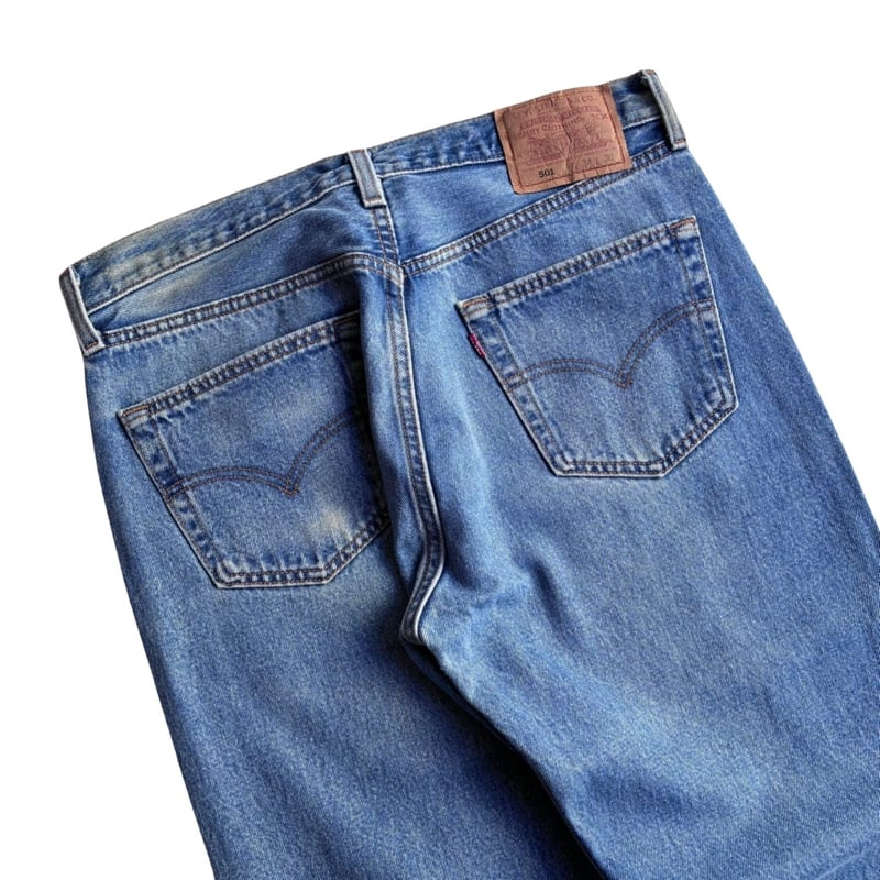 OLD/VINTAGE】90s USA製 /Levi's501 Blue denim /W