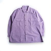 catta(カッタ)/W POCKET SHIRT-SUCKER GINGHAM/PURPLE