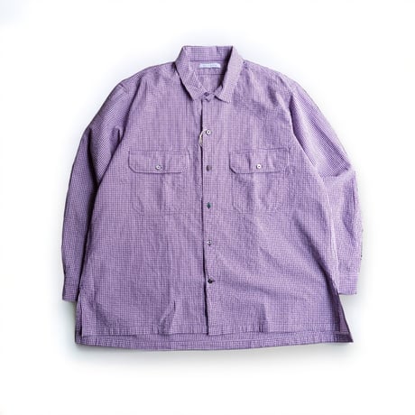 catta(カッタ)/W POCKET SHIRT-SUCKER GINGHAM/PURPLE