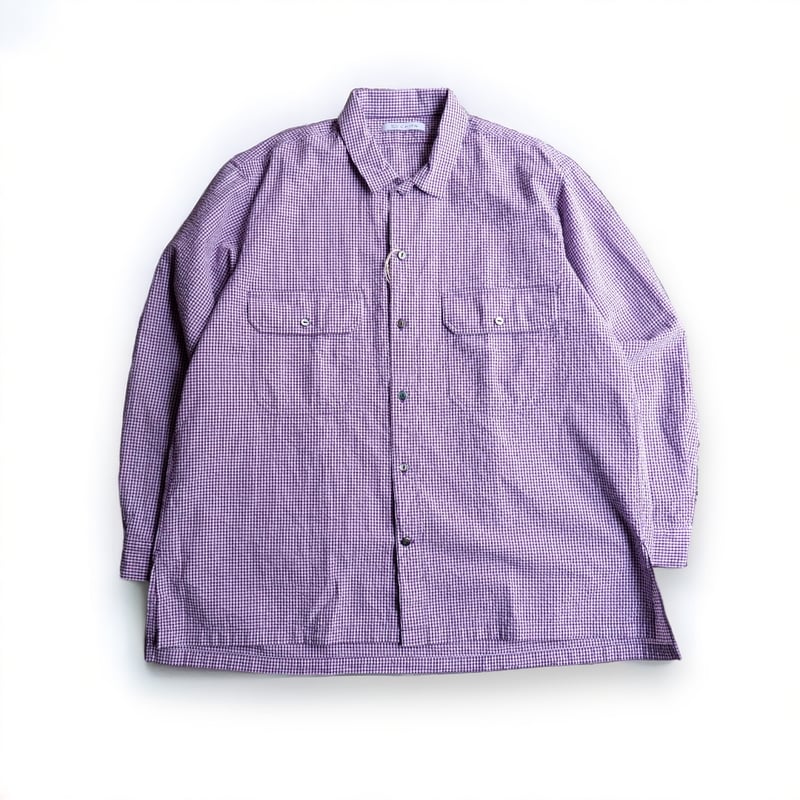 catta(カッタ)/W POCKET SHIRT-SUCKER GINGHAM/PURPLE