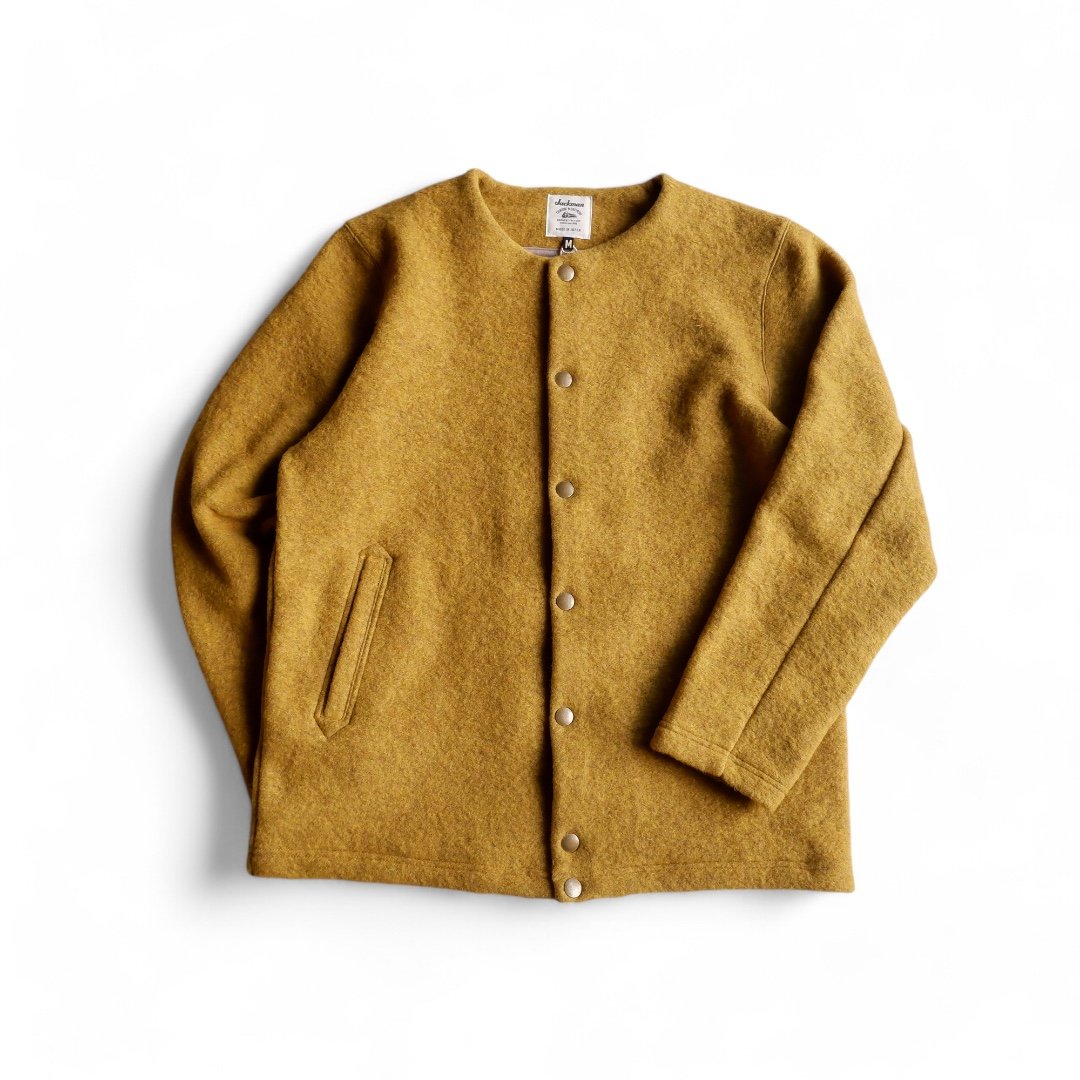 Jackman(ジャックマン）/Wool Collarless Jacket / 23：Mus