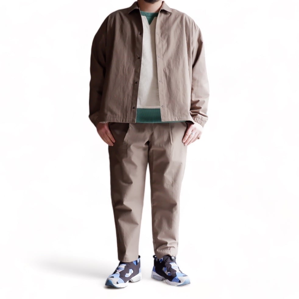 Jackman(ジャックマン）/Back Nep Coach Shirt/Sepia | TO 