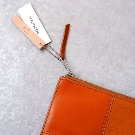 yes crafts/SQUARE POUCH-（L） / スクエア ポーチL/ camel-2