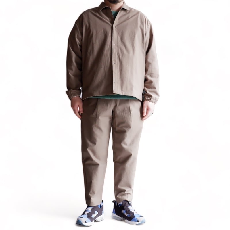 Jackman(ジャックマン）/Back Nep Coach Shirt/Sepia | TO