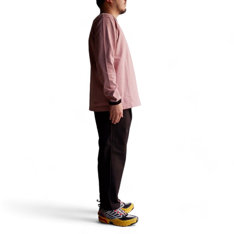 JACKMAN ジャックマン　DOTUME 7分袖カットソー Tシャツ Jackman(ジャックマン）/Dotsume LS T-Shirt /Old Rose×Bl