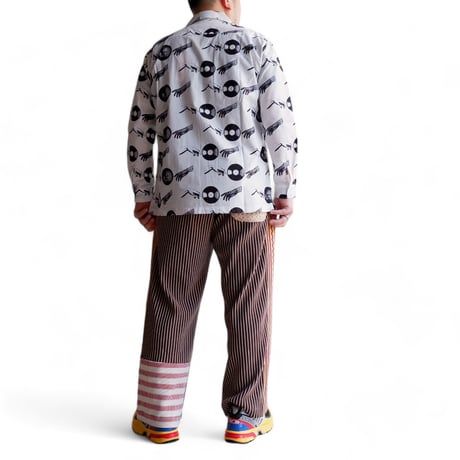 【O.K./オーケー】CREATION OF VYNIL COTTON L/S SHIRTS/WHITE