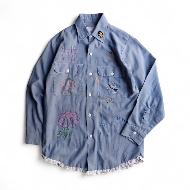 BIG MAC Jc penny 70'Sシャンブレーシャツ ヴィンテージ OLD/VINTAGE】70's BIG MAC JCPenny / 刺繍入り シャンブレー