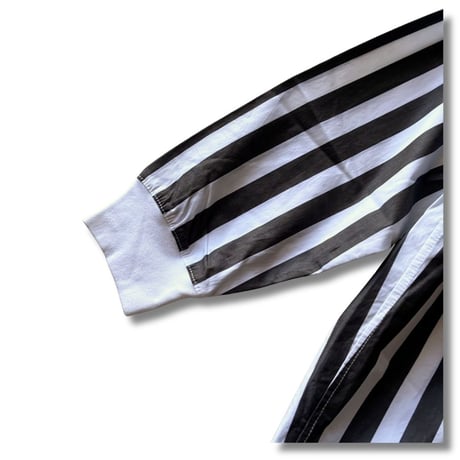 UNIVERSAL TISSU （ユニバーサルティシュ）/ワイドストライプ/コクーンRIB-SHIRT/ブラウンストライプ