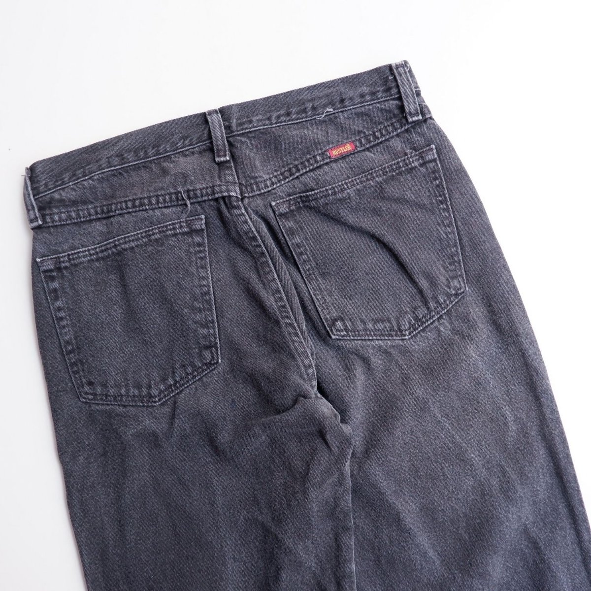OLD/VINTAGE】RUSTLER(ラスラー)BLACK DENIM/W33 L30 /