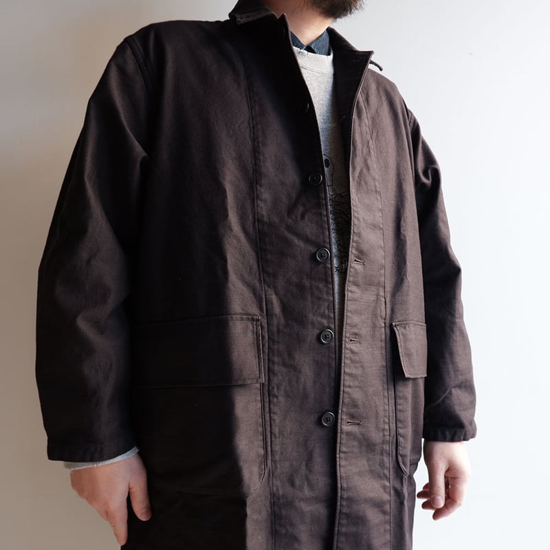 catta(カッタ)/SHIRT COAT-BACK SATIN/BLACK | TORTOISE