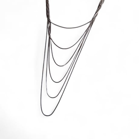 【NEW SELECT】６chain twist silver long necklace
