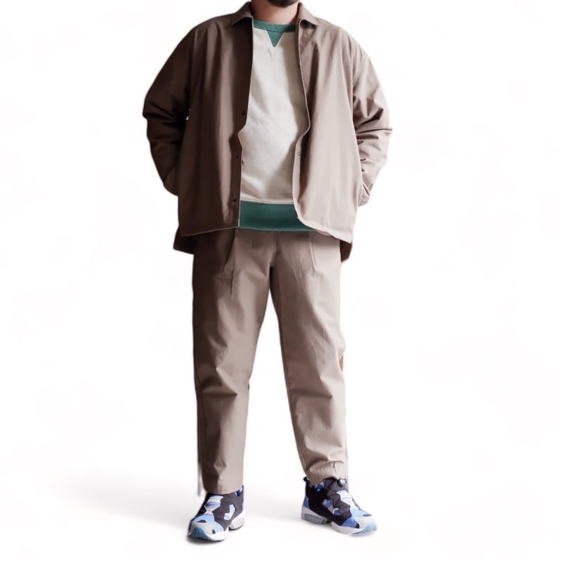 Jackman(ジャックマン）/Back Nep Coach Shirt/Sepia | TO