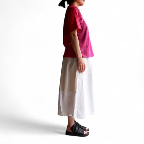 TIGRE BROCANTE (ティグルブロカンテ)/Re dot T-shirt mix China S/S Tee/pink