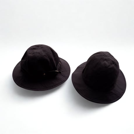 HIGHER(ハイヤー）/ FRENCH OXFORD CINCH BUCKLE HAT / Black