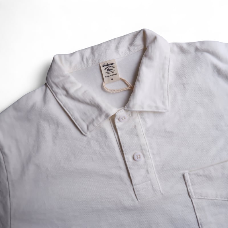 Jackman(ジャックマン）/Dotsume Pocket Polo/09:Off Whit