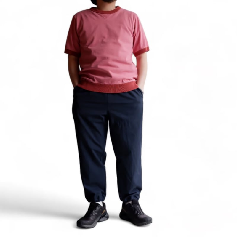 Jackman(ジャックマン）/Dotsume Rib T-Shirt/Deep PinkxT