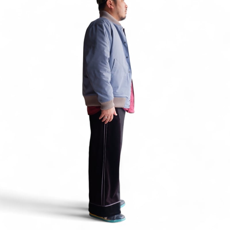 Jackman(ジャックマン) /OX Award Jacket/312:Smoky Saxe Jackman(ジャックマン) /OX Award Jacket/312:Smoky Saxe