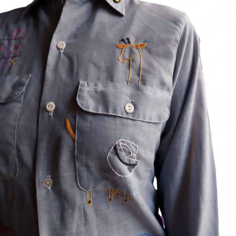 OLD/VINTAGE】70's BIG MAC JCPenny / 刺繍入り シャンブレー