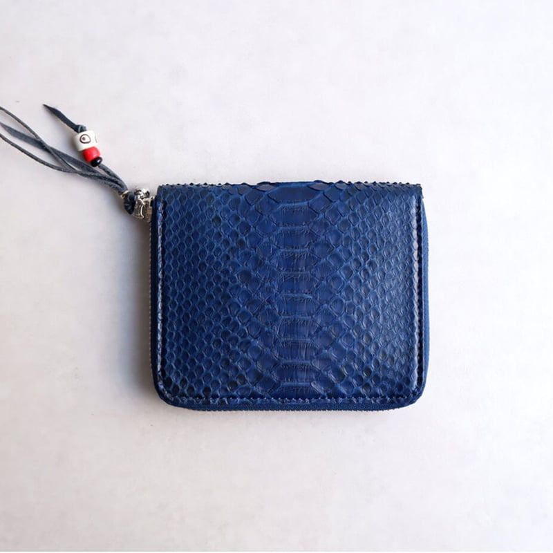 BRU NA BOINNE( ブルーナボイン)/インディゴパイソンミドルウォレット  