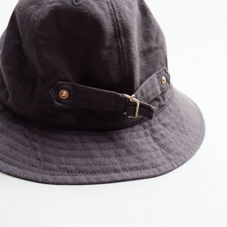 HIGHER(ハイヤー）/ FRENCH OXFORD CINCH BUCKLE HAT / Black