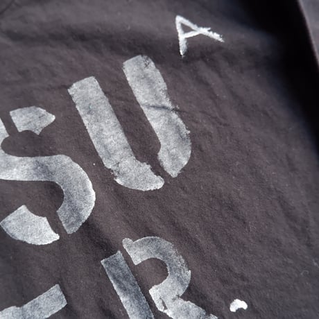 Arte Povera(アルテポーヴェラ)/ギルダンRE-MSU 10years ダメージ加工8分袖クルーT/ブラック