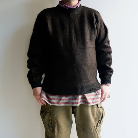 TOWNCRAFT（タウンクラフト）/ SHAGGY COLOR CREW SWEATER/Black