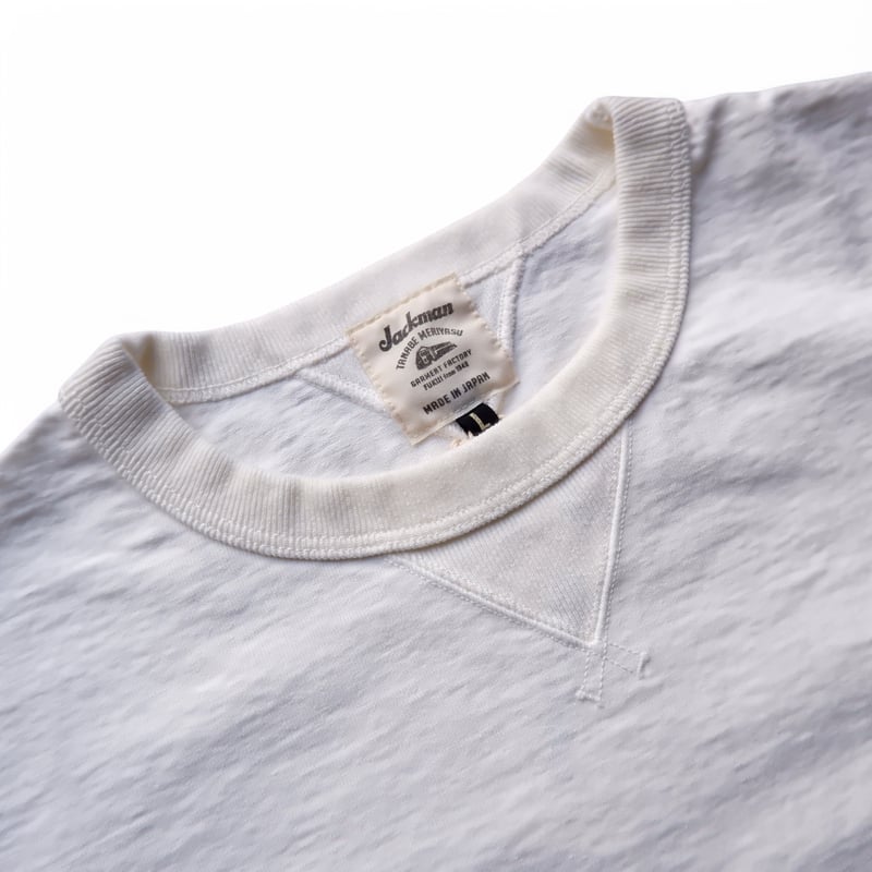 Jackman(ジャックマン）/Dotsume Rib T-Shirt/09-Off Whit