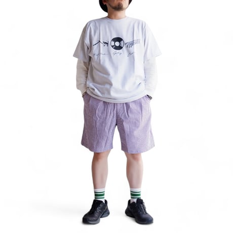 catta(カッタ)/BAGS EASY SHORT PANTS-SEERSUCKER GINGHAM/PURPLE