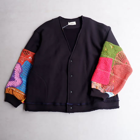 【size: 1】masterkey(マスターキー)/CROCHET-CARDIGAN/BLK