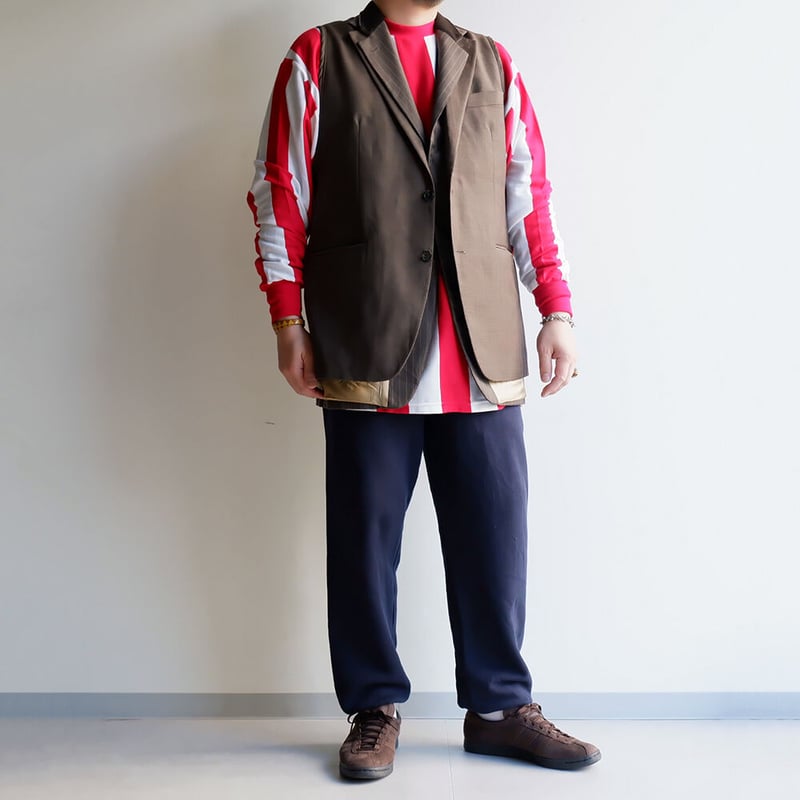 sunny side up フレームワーク別注テーラードベスト　ピンバッジ付き sunny side up フレームワーク別注テーラードベスト ピンバッジ付き