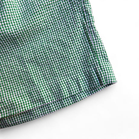 catta(カッタ)/BAGS EASY SHORT PANTS-SEERSUCKER GINGHAM/GREEN