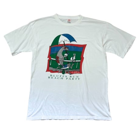 【From USA】90s old/vintage「BLUFFS RUN BEACH PARTY 1993」 Print Tee/used / 古着