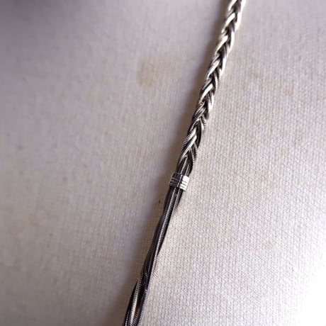 【NEW SELECT】６chain twist silver long necklace