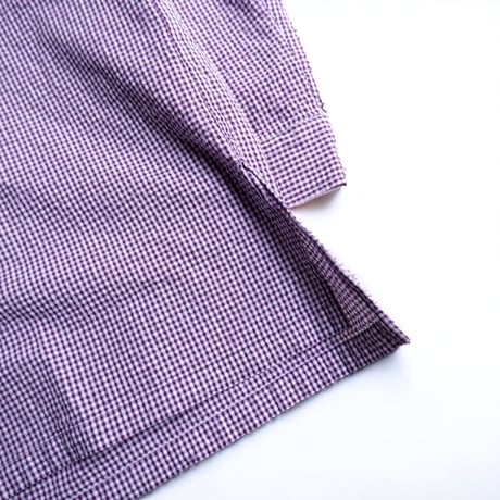catta(カッタ)/W POCKET SHIRT-SUCKER GINGHAM/PURPLE