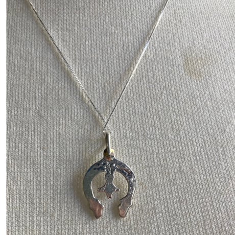 INDIAN JEWELRY / Navajo Naja silver necklace